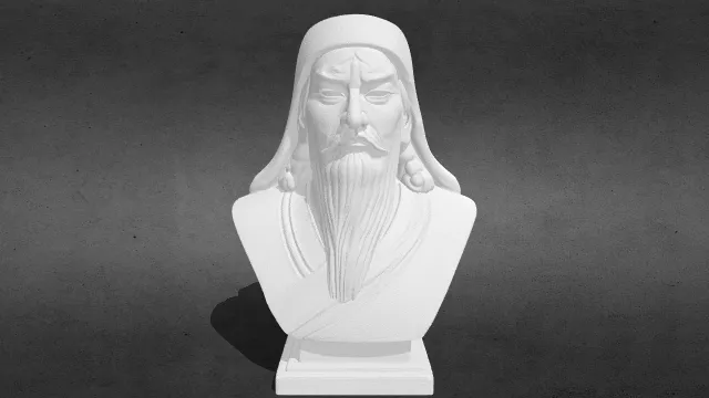 成吉思汗（铁木真·孛儿只斤）半身像stl.stl