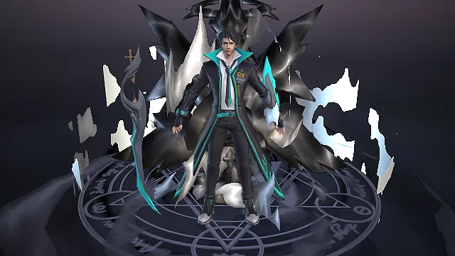 《王者荣耀》中战士英雄铠的 “曙光守护者” 皮肤3D模型