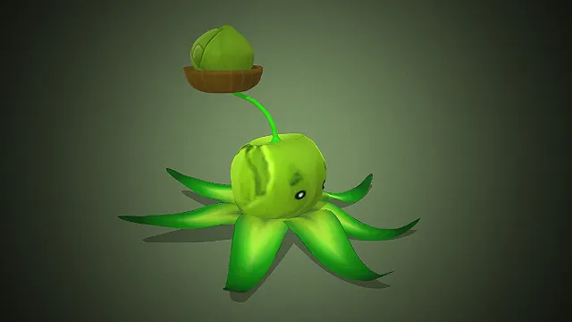 《植物大战僵尸》里 “卷心菜投手” 的3D模型