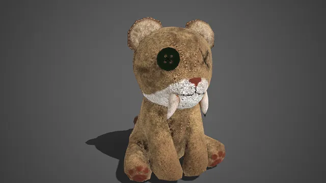 暗黑  复古风  布偶  粗布材质  怪兽特征  獠牙  诡异