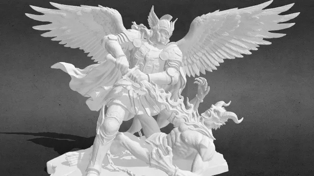 米迦勒神圣盔甲 (圣米迦勒大天使)stl.stl