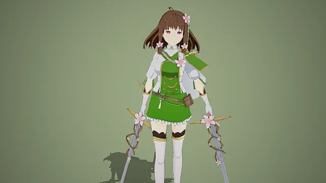 琼    卡通游戏人物角色   美女   3 D模型