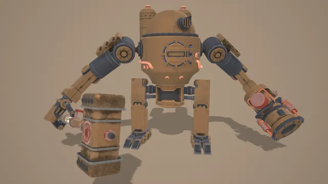 未来科技战斗蒸汽朋克智能机器人模型