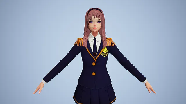 雷伊(V1.0)  韩风格人物游戏角色模型