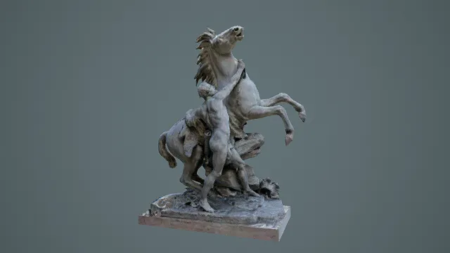 3D写实风格人马雕塑模型，创意设计（3D人马雕塑、写实风格、艺术感、古典雕塑、力量感）