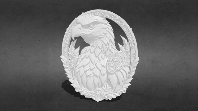 鹰壁挂装饰stl.stl