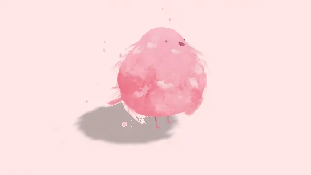 水彩手绘鸟3D模型动物