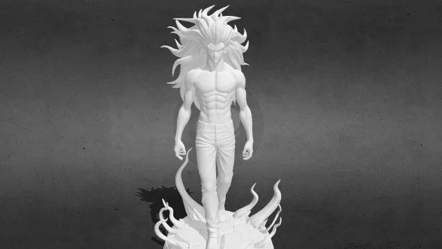 浦饭幽助 幽游白书手办stl.stl