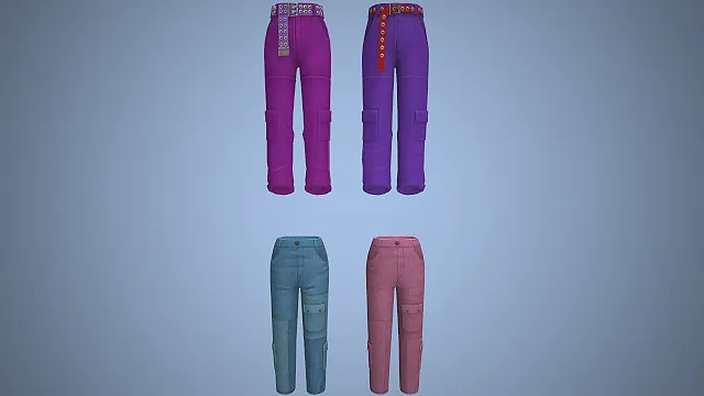 工装长裤  街头风穿搭  高腰束脚  铆钉双腰头