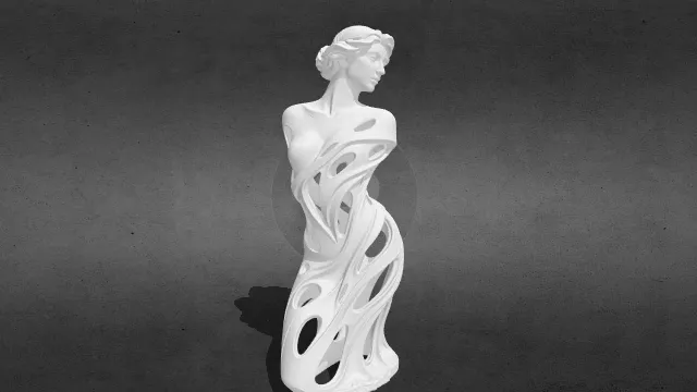 现代艺术女雕像.stl