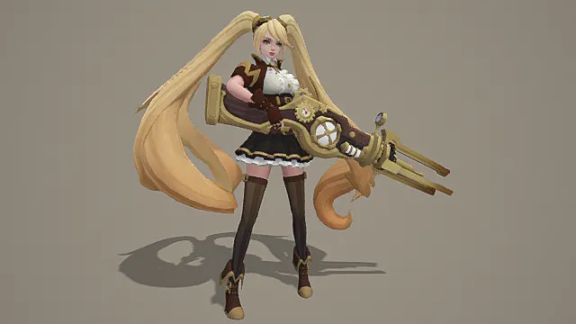 蒸汽朋克风格机械少女模型