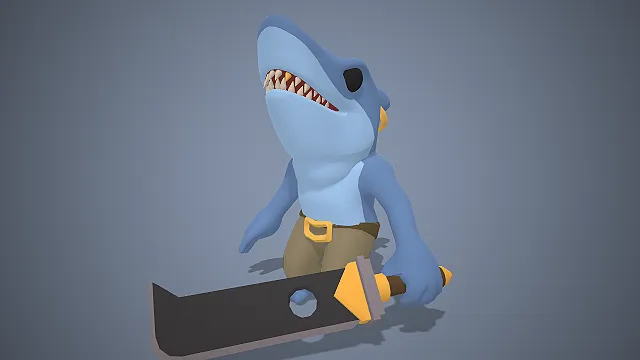 鲨鱼人海盗  大刀武器  航海题材  奇幻种族