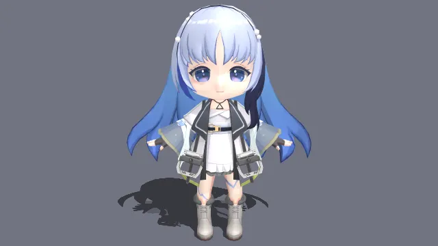 渐变蓝发  科技风  甜酷穿搭  二次元