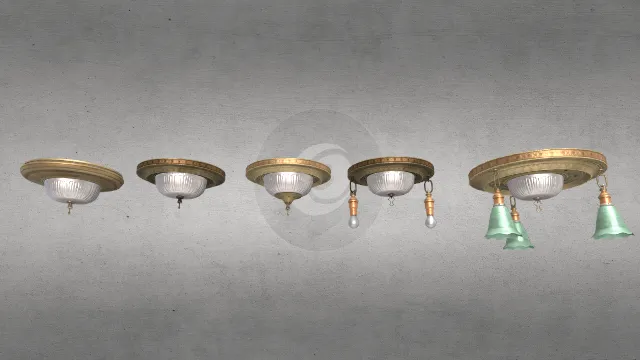 古董嵌入式天花板灯吊顶灯花朵吊灯