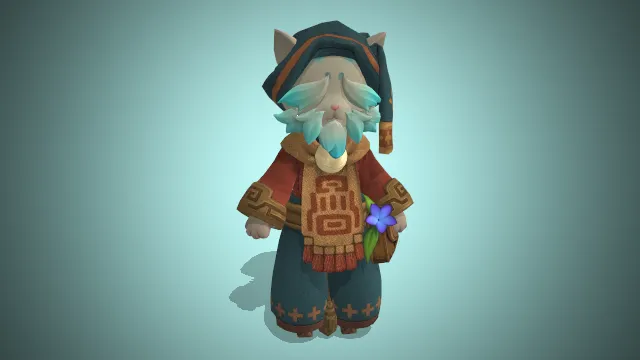 卡通猫咪  3d模型  动物拟人  白猫  萌宠