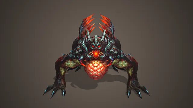 瘴气妖沼幻彩毒蛊魔蟾模型