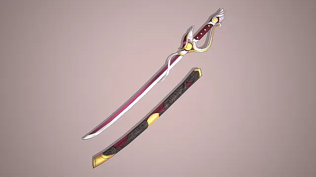 日式太刀  武器建模  冷兵器  流线型刃具