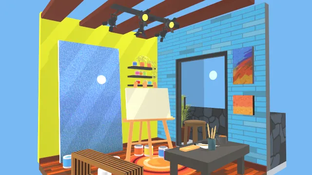 艺术家工作室房间画室建筑内饰