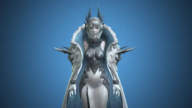 霜棘幽裙女领主  披风女领主  女性角色  冷艳风  游戏模型