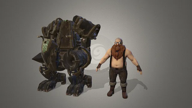 游戏模型 人物 机甲 博士