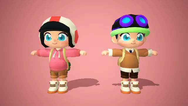 探险伙伴：滑雪女孩与潜水男孩的活力组合