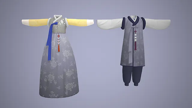 传统韩服  情侣款  交领设计  古风雅致