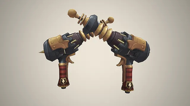 工匠双枪  蒸汽朋克风  重火器  游戏建模