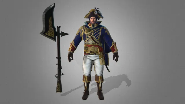 游戏模型 人物模型 海军大将 游戏皮肤