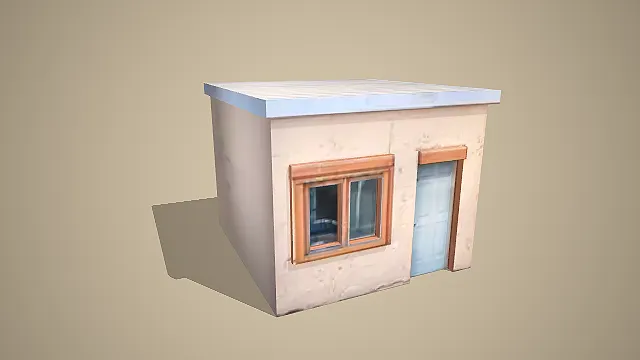 复古做旧小型简易房屋场景装饰模型