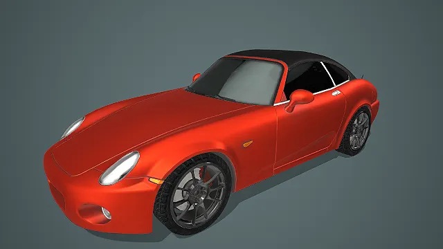 红黑配色双门运动跑车 3D 模型