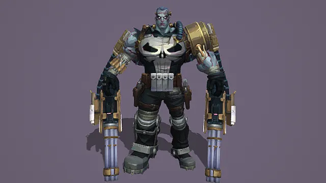 科幻风格改造战士角色3D模型