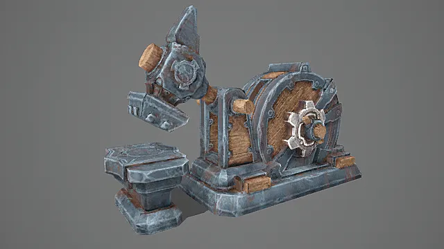 国风玄幻风格锻造台模型