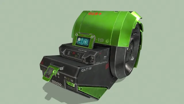 CAT-19的科幻风格工业机械雷达装置3D模型