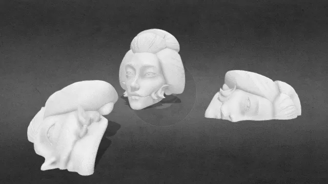 恶魔艺妓面具obj.obj