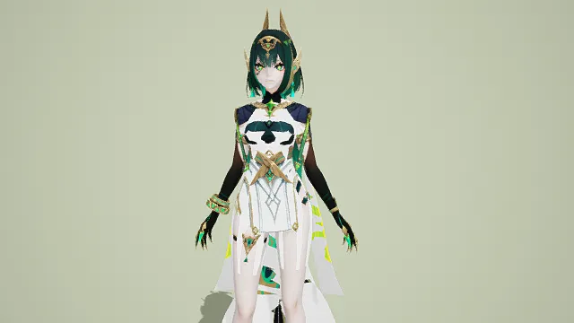   3D卡通风奇幻少女角色模型，创意设计（3D少女、卡通风格、梦幻精致，奇幻主题，兽耳元素）