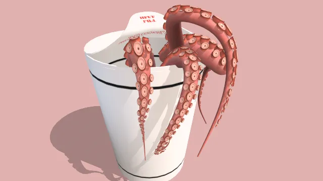 章鱼拉面海鲜食物包装盒