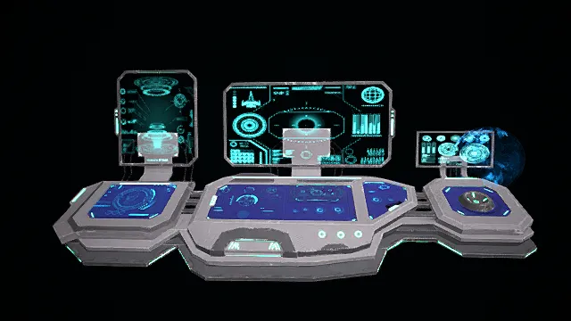 科幻面板   全息投影 3D模型
