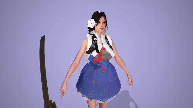 游戏模型 人物模型 玉兰花（成女） 游戏皮肤