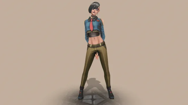 卡通手绘女孩角色动画人物