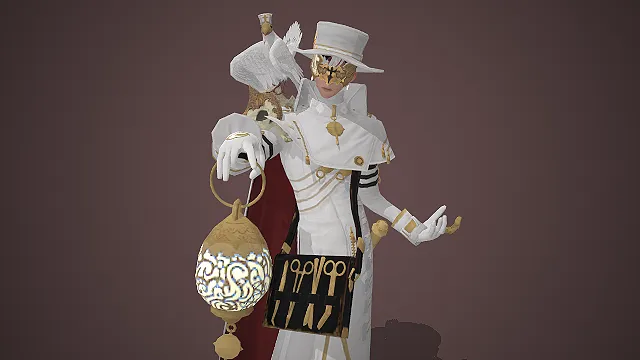 魔术师  肩鸽装饰  假面面具  白色礼帽  雕花提灯