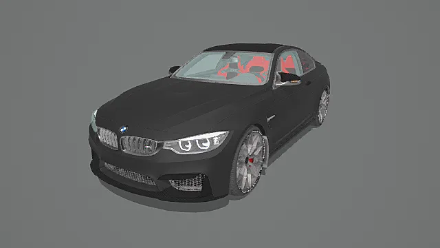 现代豪华风黑红内饰宝马M4 3D模型