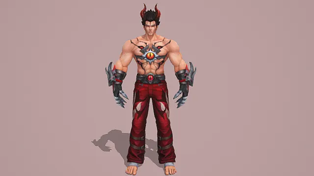 暗黑风格恶魔战士3D模型