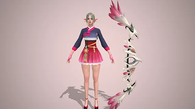 精灵弓手  奇幻服饰  精灵族角色  自然系服饰