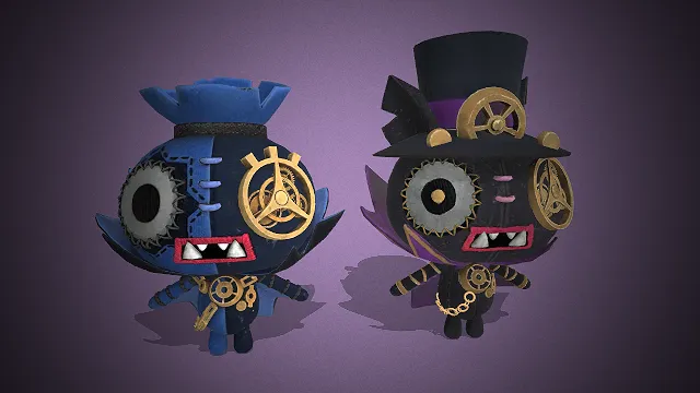 玩偶  蒸汽朋克  卡通形象  齿轮眼睛