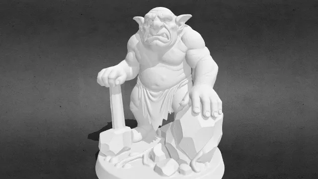 洞穴石锤巨魔stl.stl