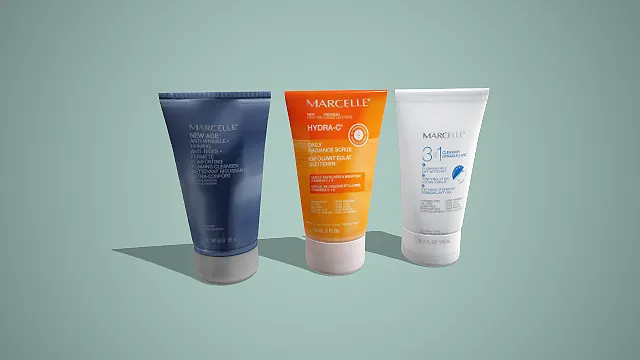 写实风格 Marcelle 三款护肤洁面组合 3D 美妆护肤道具模型