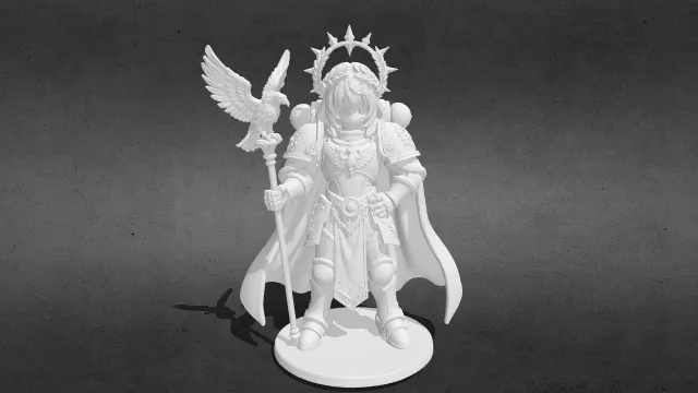 Q版帝皇酱 · 鎏金圣甲手办 战锤40k stl.stl