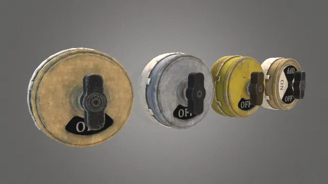 古董灯开关类型C选装扭动形开关道具资源