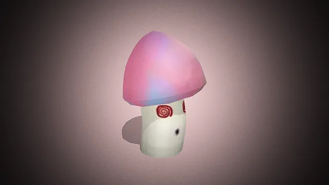 《植物大战僵尸》里 “魅惑菇” 的3D模型
