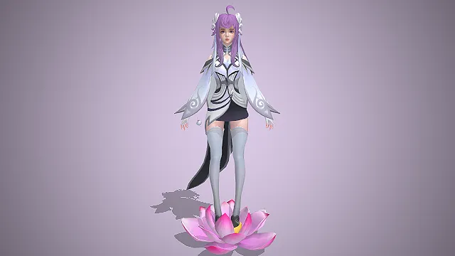 王者荣耀西施  诗语江南  紫发盘发  水墨古风